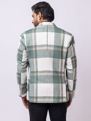 Men’s Modern Checked Blazer with Structured Design