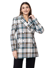 Women’s Stylish Checked Double-Breasted Coat