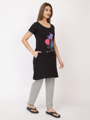 Women Summer Night Suit WN101 Black