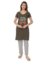 Women Summer Night Suit WN101 Green