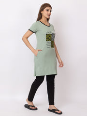 Women Summer Night Suit WN101 Light Green