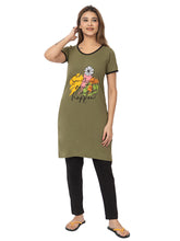 Women Summer Night Suit WN101 Olive