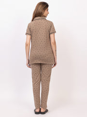 Women Summer Night Suit WN110 Camel