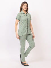 Women Summer Night Suit WN110 Light Green