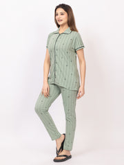 Women Summer Night Suit WN110 Light Green