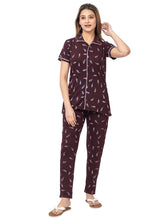 Women Summer Night Suit WN110 Wine