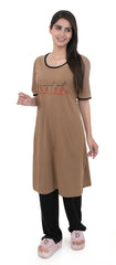 Women Summer Night Suit WN112 Camel