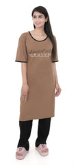 Women Summer Night Suit WN112 Dark Camel