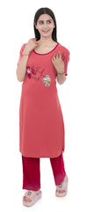 Women Summer Night Suit WN112 Dark Peach