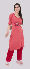Women Summer Night Suit WN112 Dark Peach