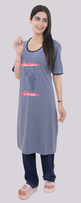 Women Summer Night Suit WN112 Dark Sky