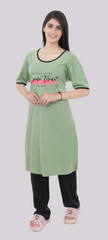 Women Summer Night Suit WN112 Light Green
