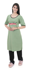 Women Summer Night Suit WN112 Light Green