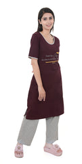 Women Summer Night Suit WN112 Wine