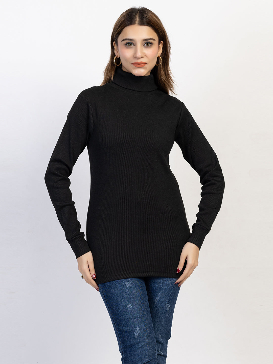 High-Neck Full Sleeve Sweatshirt
