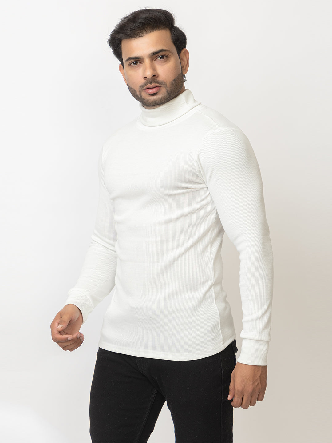 Men’s High-Neck Slim Fit Full Sleeve Sweatshirt