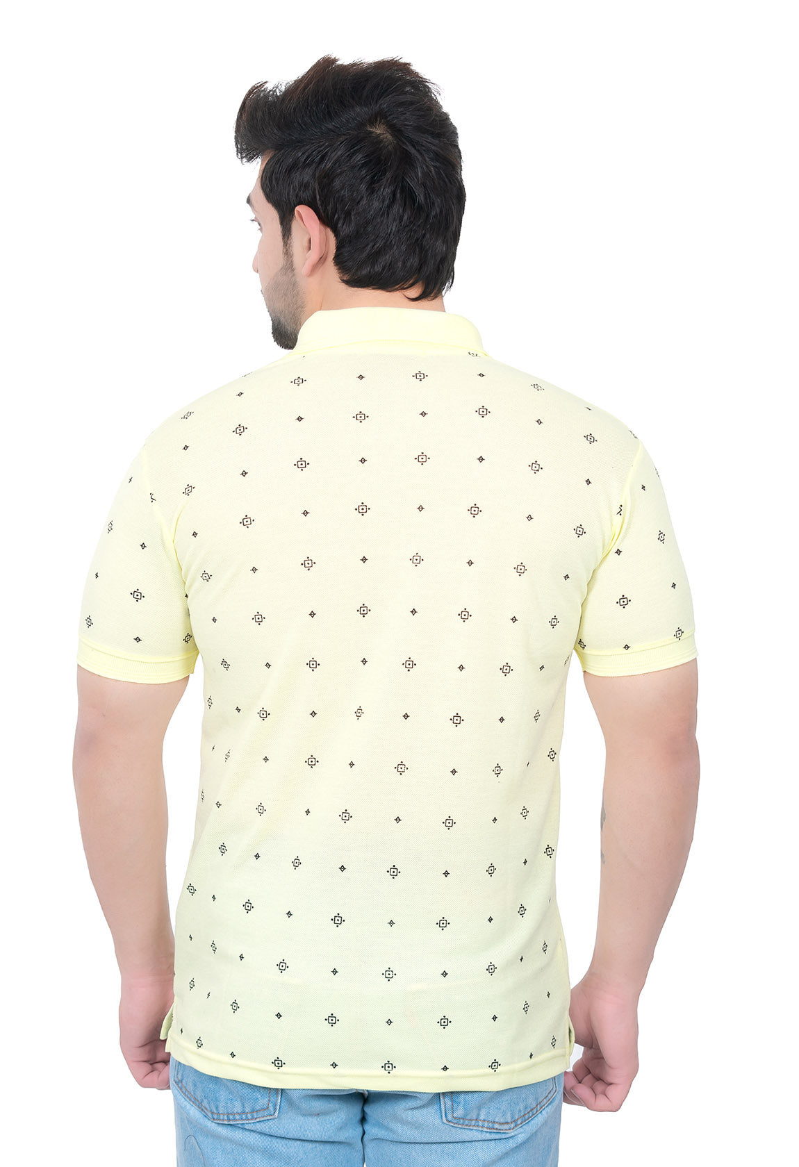 Mens Collar Dotted Tshirt 2542