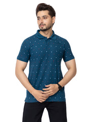 Mens Collar Dotted Tshirt 2543