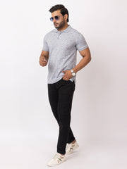Mens Collar Dotted Tshirt 2543