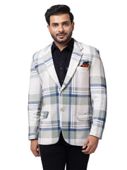 Men’s Modern Checked Blazer with Structured Design