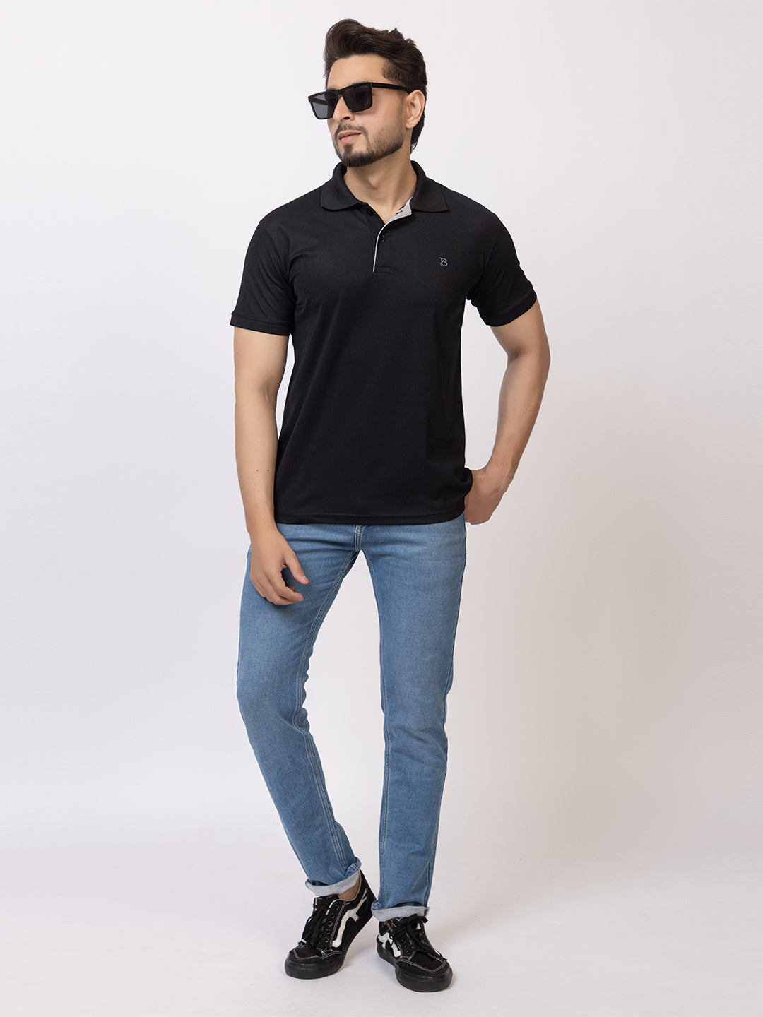 Mens Solid Collar Tshirt 2741
