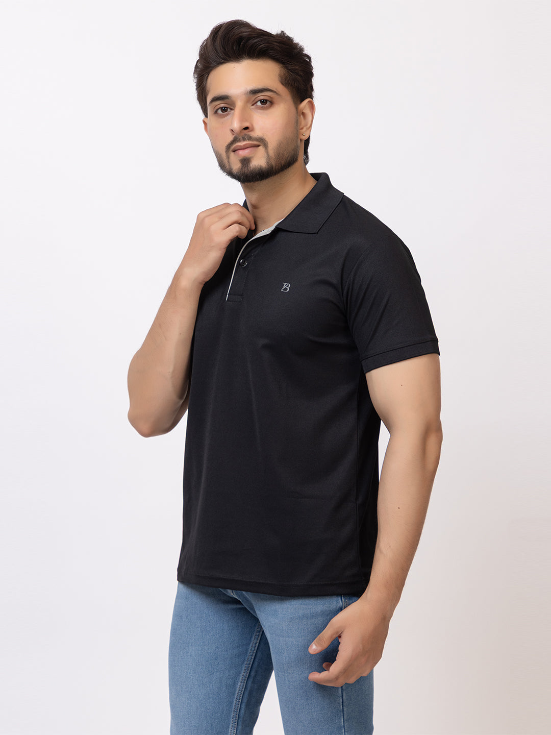 Mens Solid Collar Tshirt 2741
