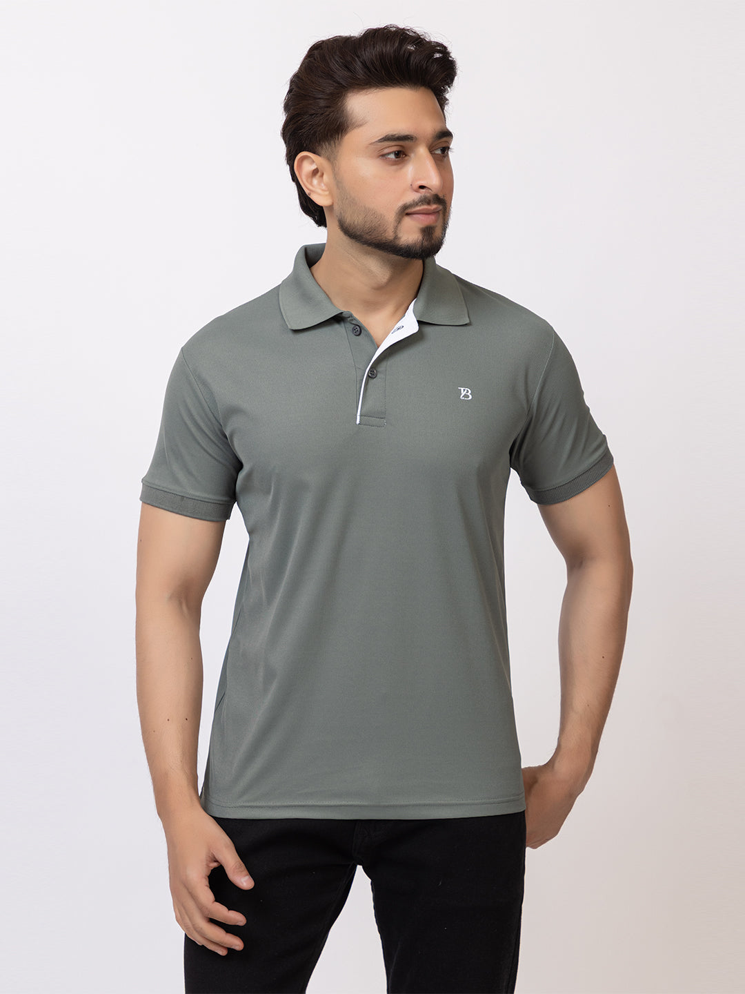 Mens Solid Collar Tshirt 2741