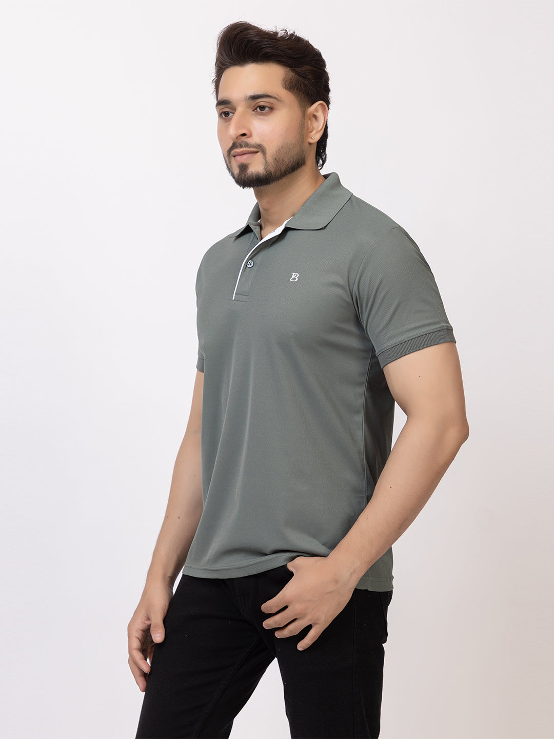 Mens Solid Collar Tshirt 2741