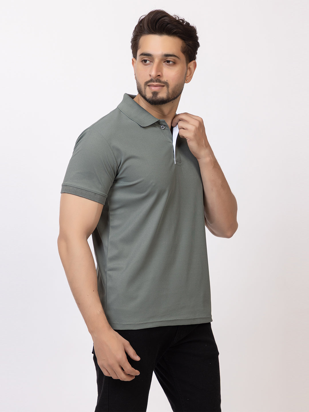 Mens Solid Collar Tshirt 2741
