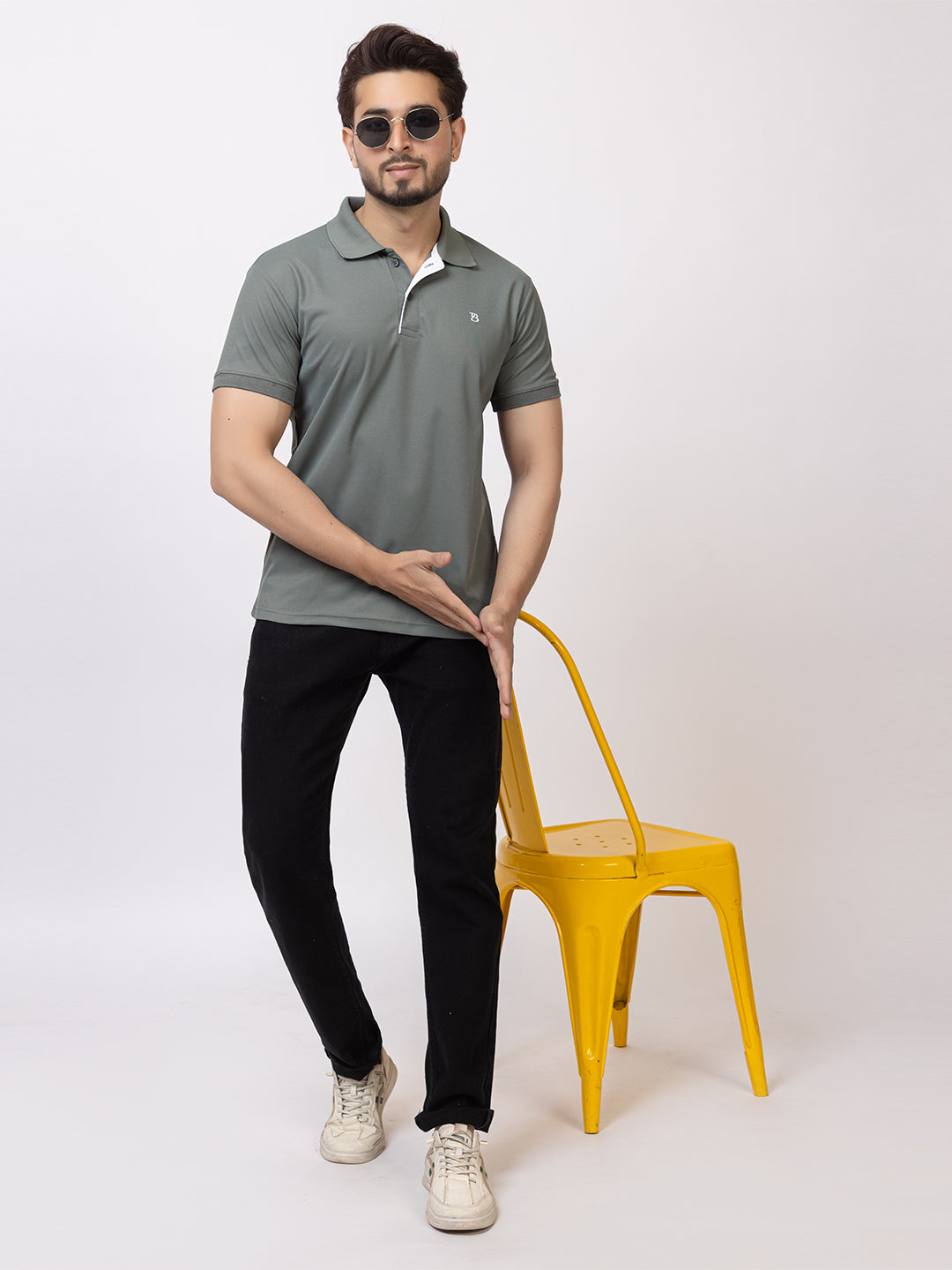 Mens Solid Collar Tshirt 2741