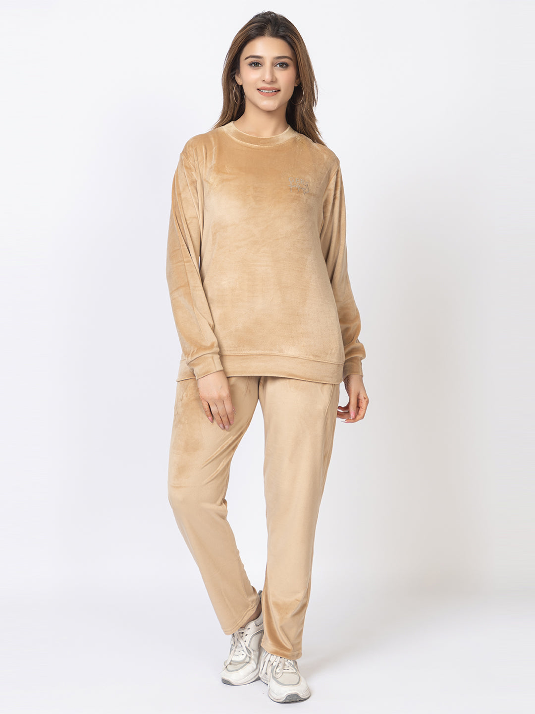 Women’s Relaxed Fit Night Suit with Zipper