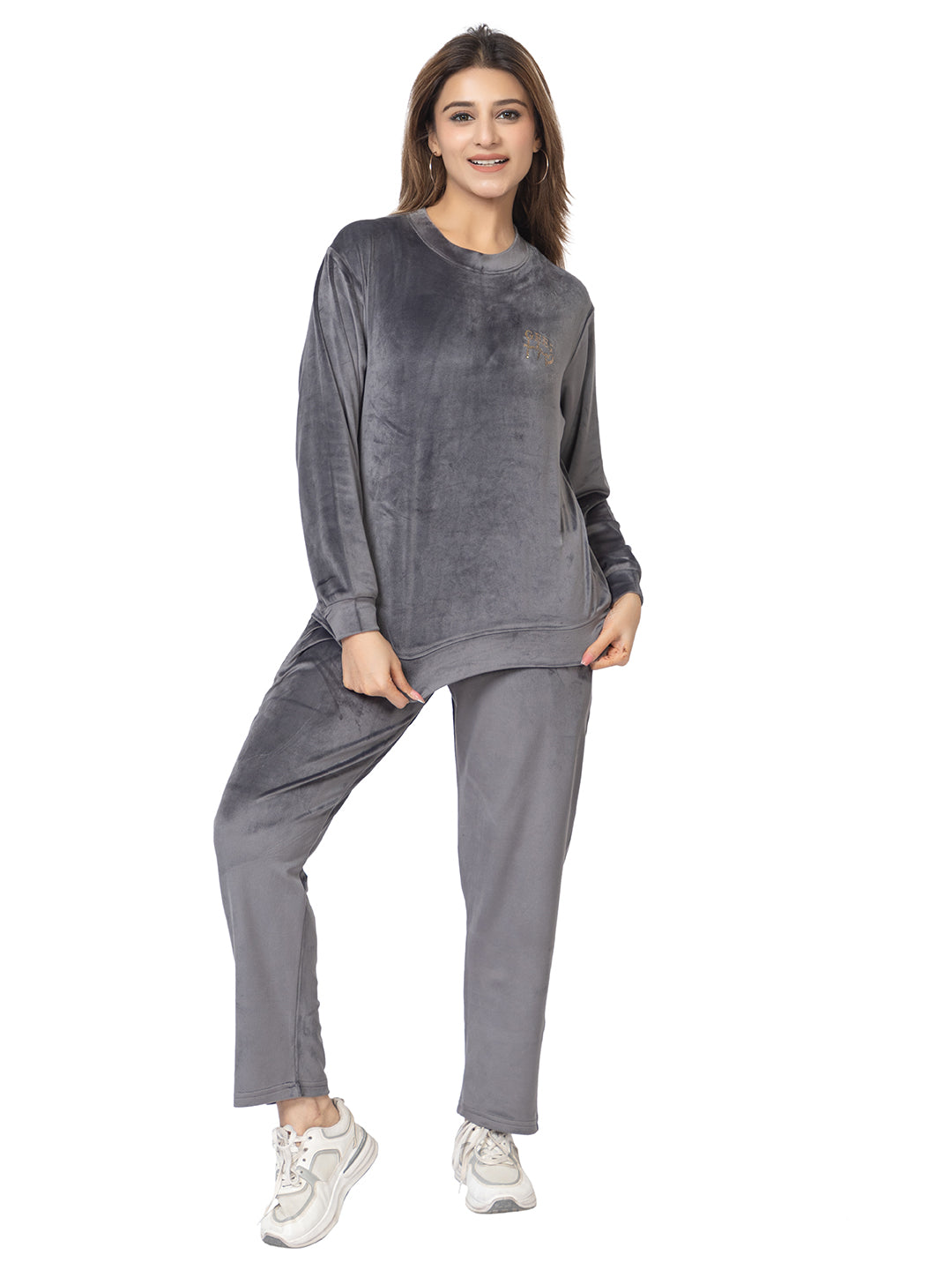 Women’s Relaxed Fit Night Suit with Zipper