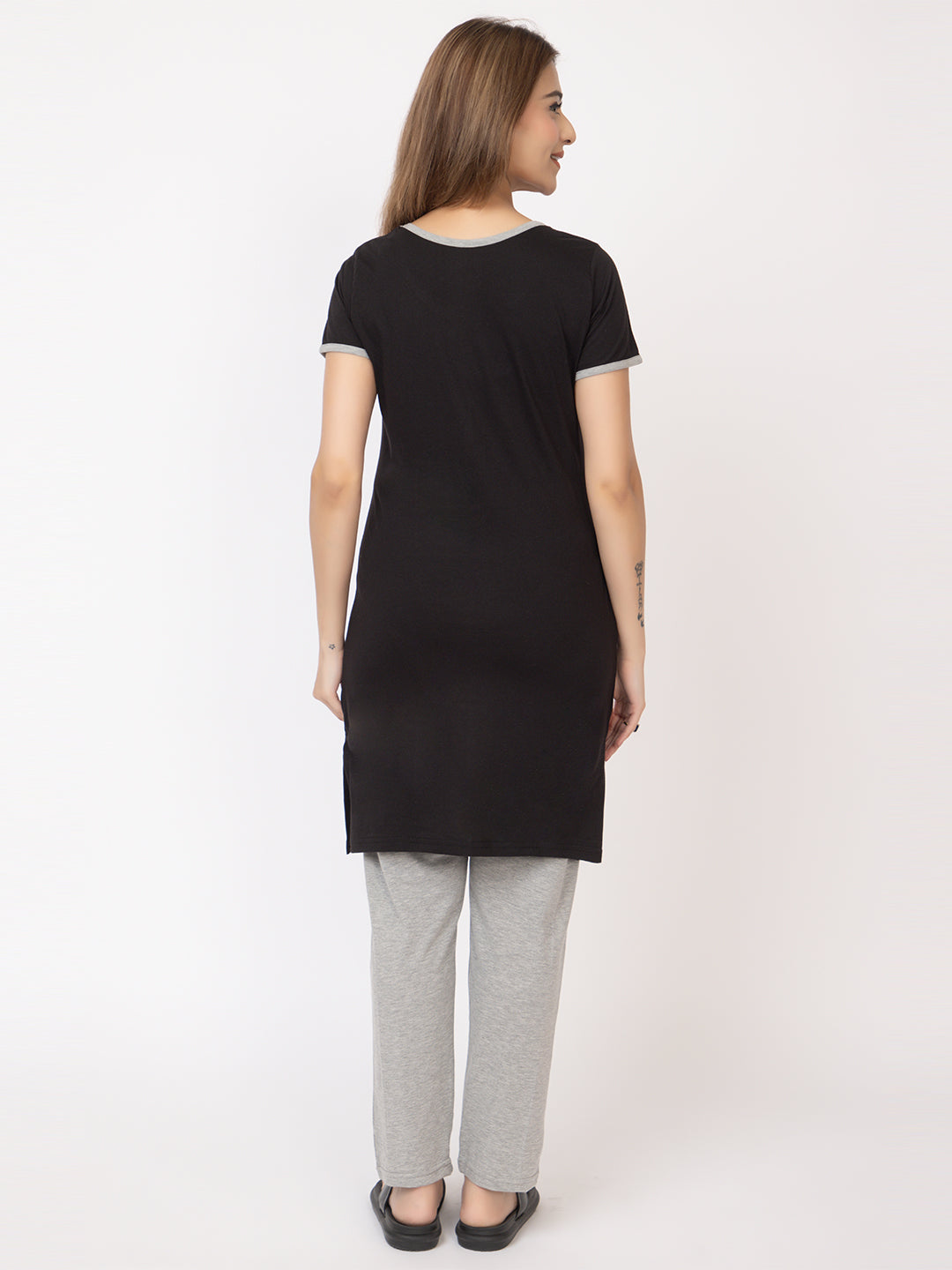 Women Summer Night Suit WN101 Black