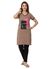 Women Summer Night Suit WN101 Camel