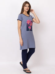 Women Summer Night Suit WN101 Dark Sky