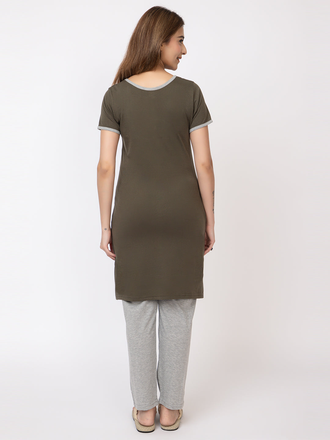 Women Summer Night Suit WN101 Green
