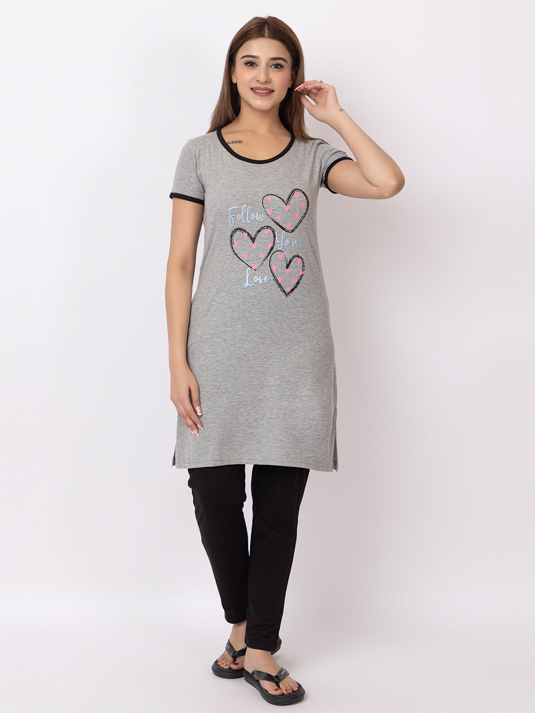Women Summer Night Suit WN101 Gray