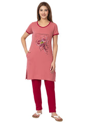 Women Summer Night Suit WN101 Peach