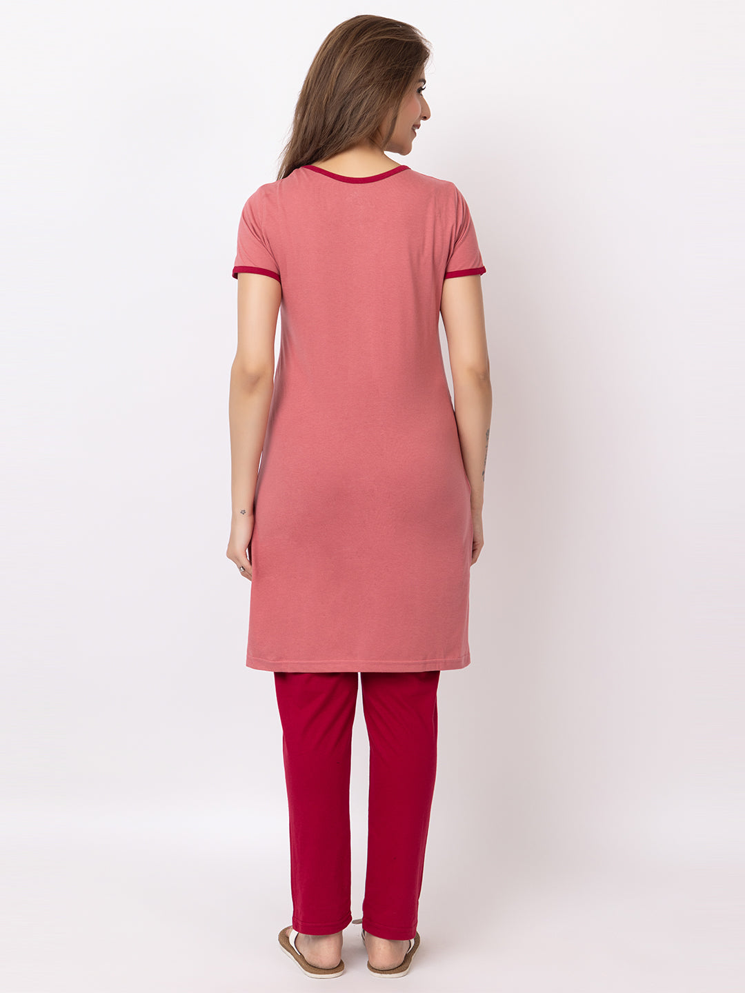 Women Summer Night Suit WN101 Peach