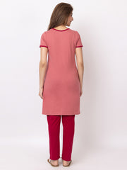 Women Summer Night Suit WN101 Peach