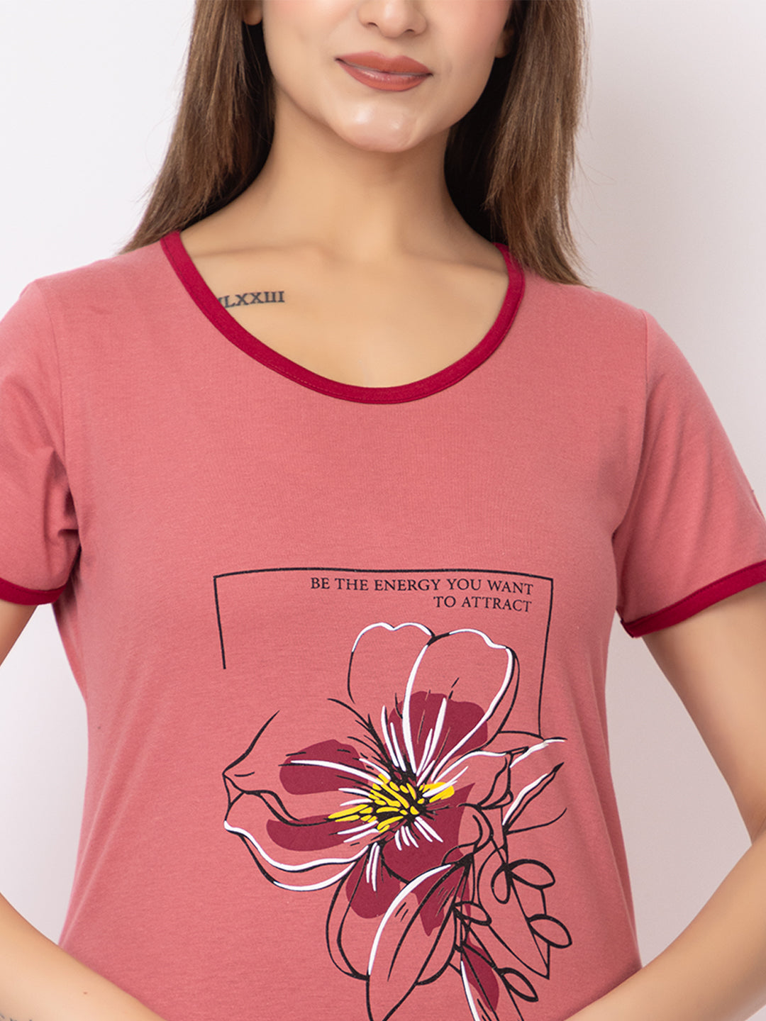 Women Summer Night Suit WN101 Peach