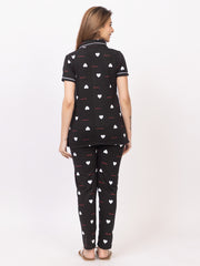 Women Summer Night Suit WN110 Black