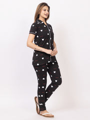 Women Summer Night Suit WN110 Black