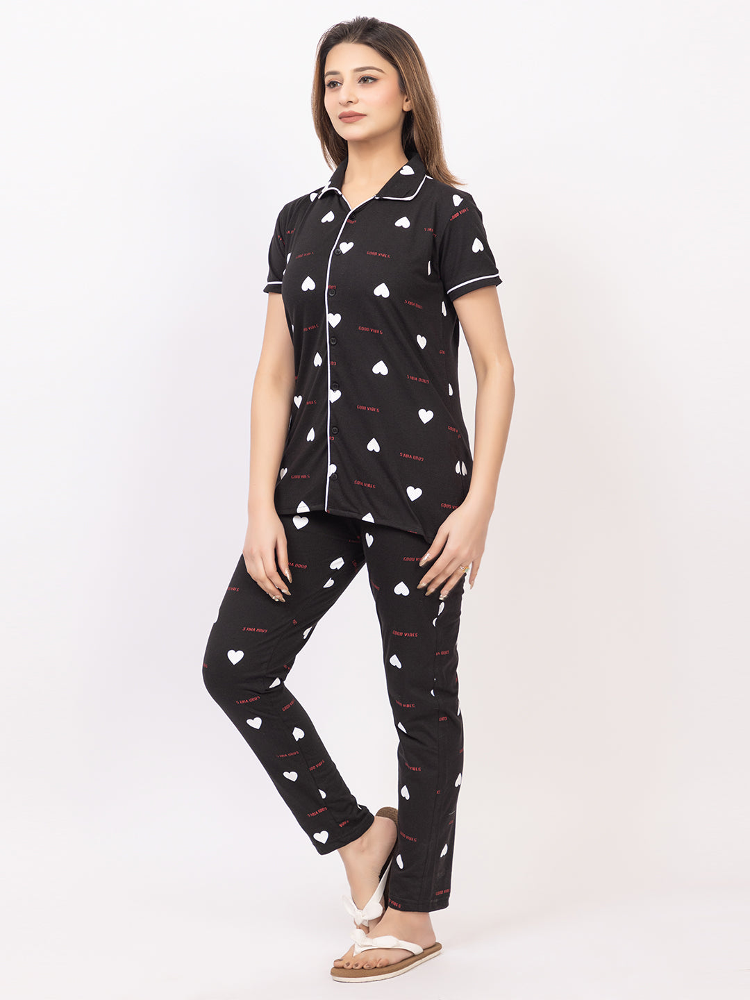 Women Summer Night Suit WN110 Black