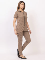 Women Summer Night Suit WN110 Camel