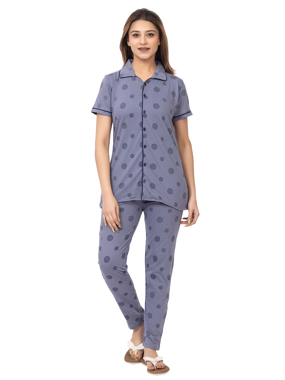 Women Summer Night Suit WN110 Dark Sky