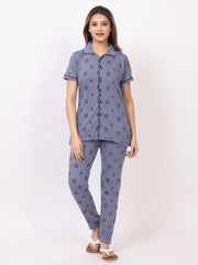 Women Summer Night Suit WN110 Dark Sky
