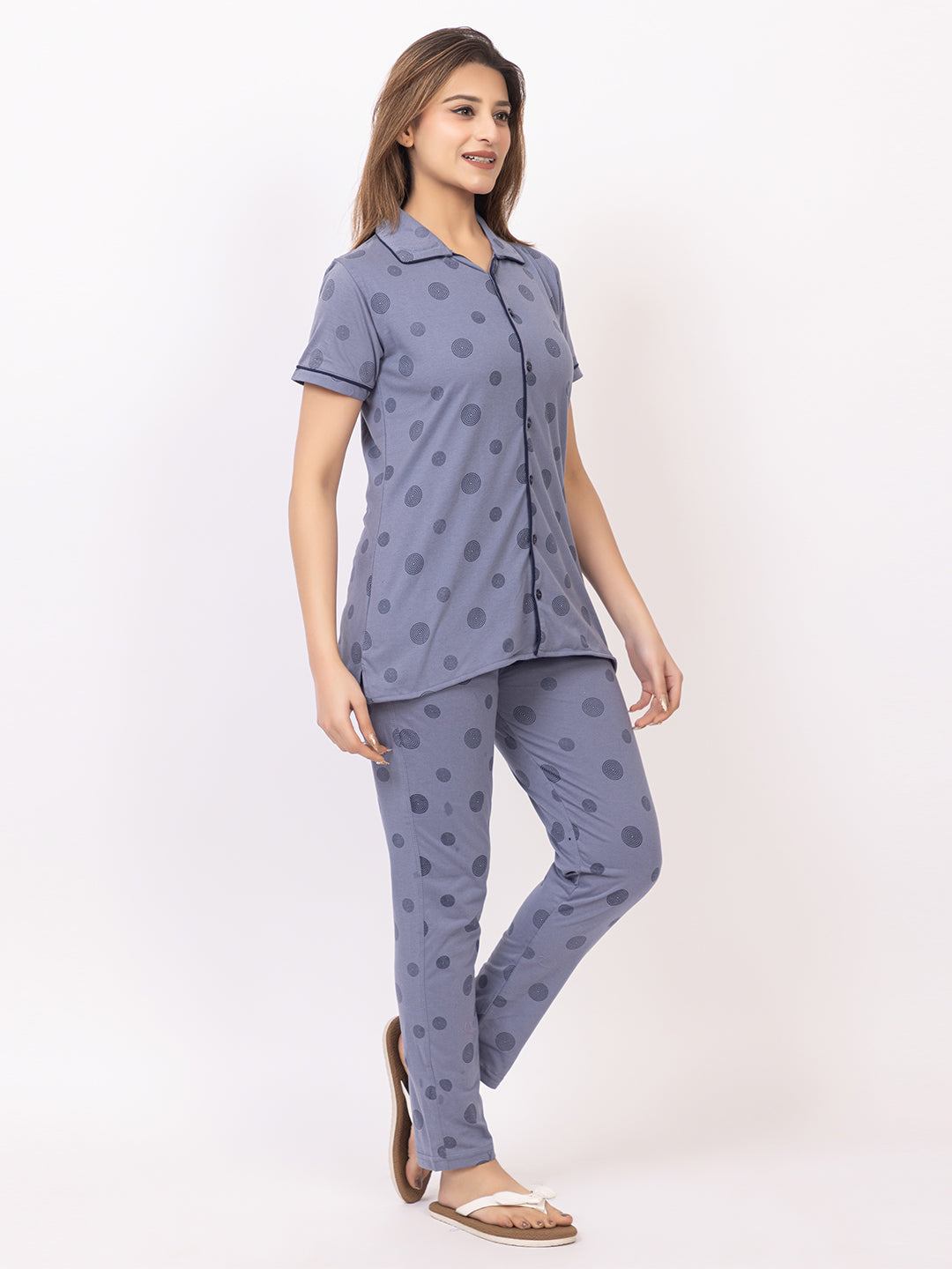 Women Summer Night Suit WN110 Dark Sky