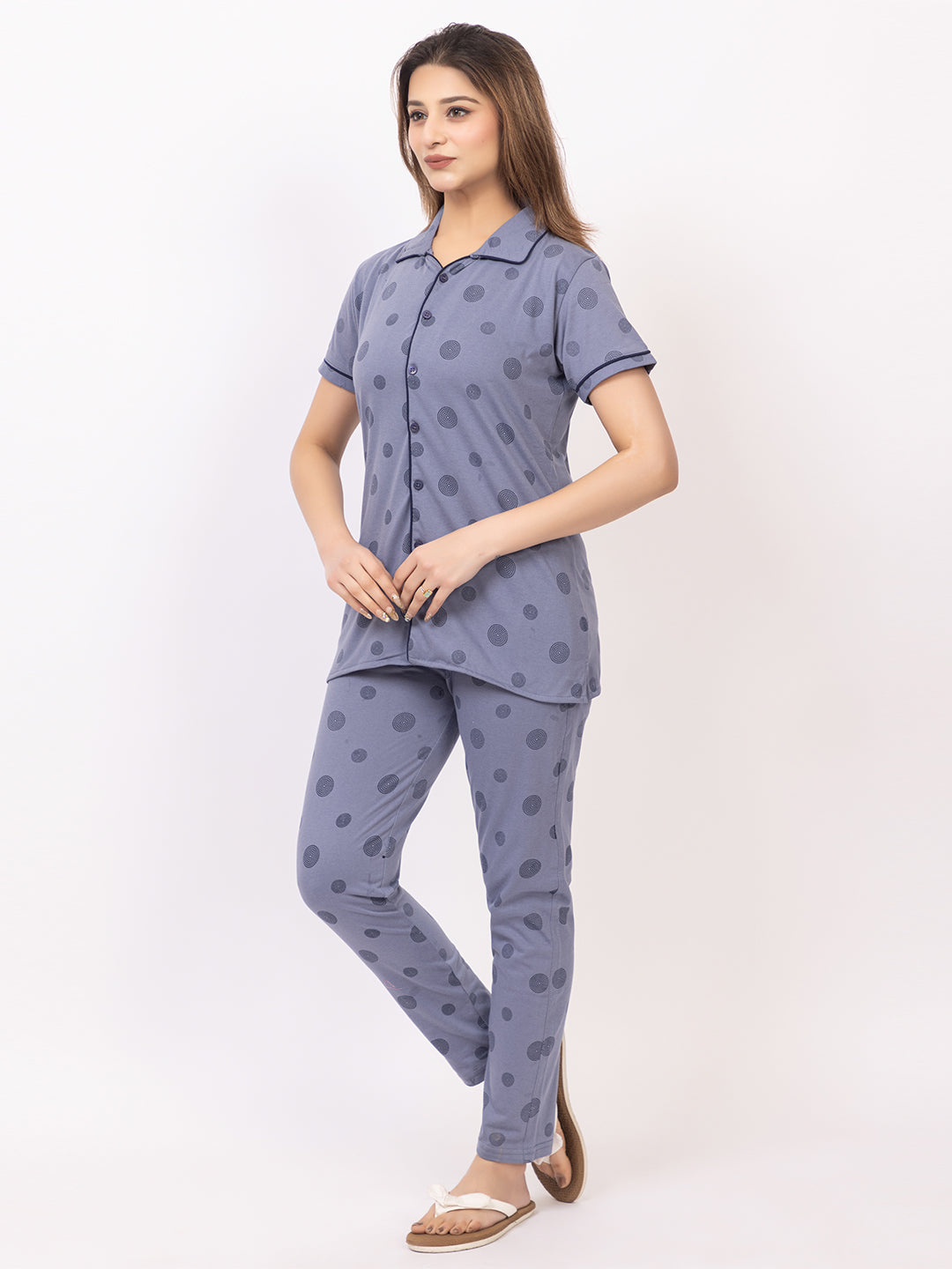 Women Summer Night Suit WN110 Dark Sky