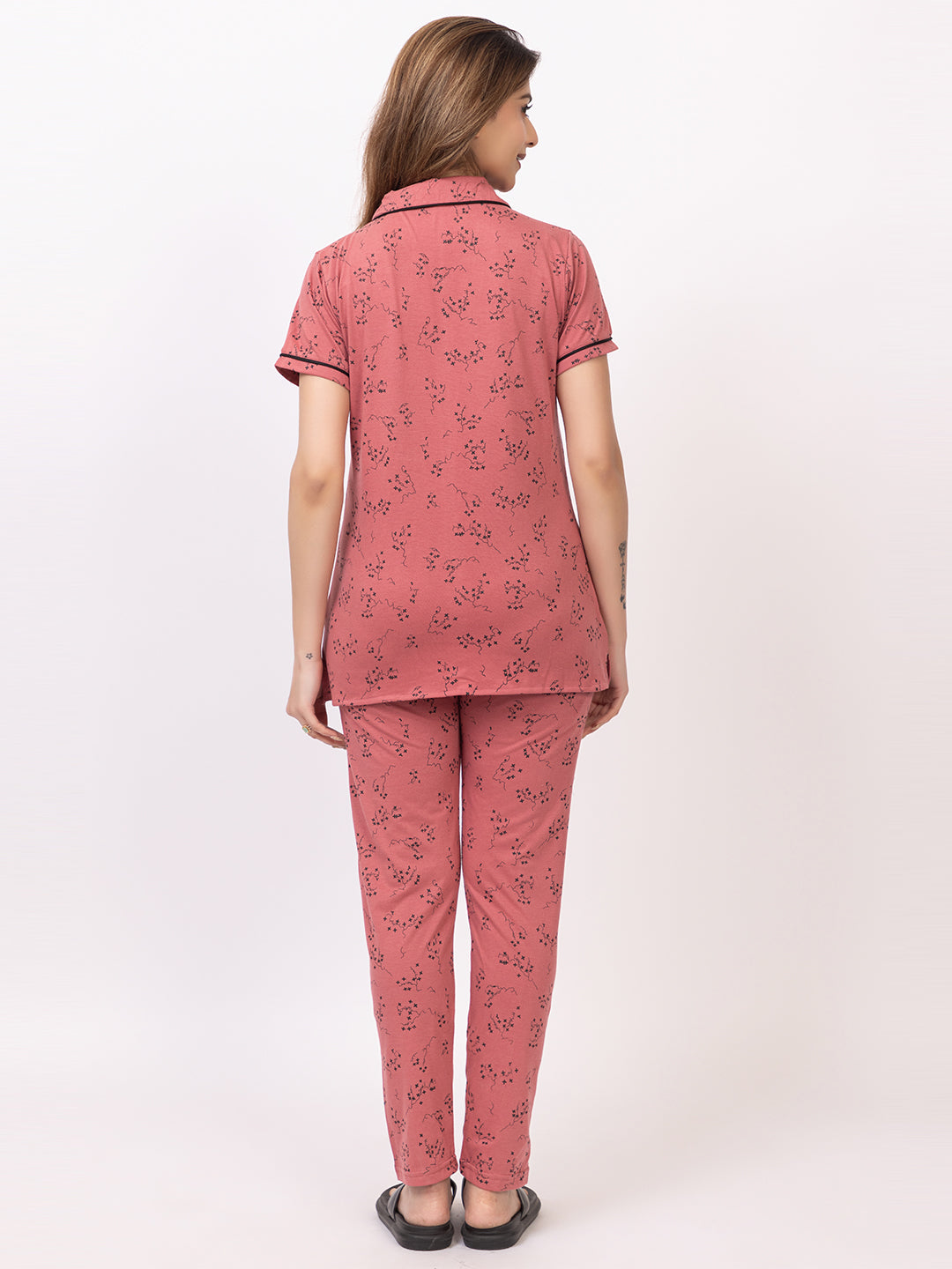 Women Summer Night Suit WN110 Peach